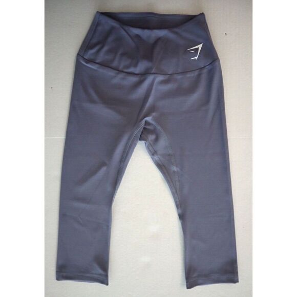 Gymshark GLLG4716 Women's Sz XS Light Blue High Rise Training Cropped Leggings - Picture 1 of 7